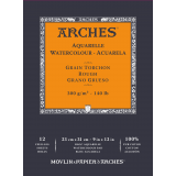 Akvarelpapir, Arches, Rough, 300g, 12 ark